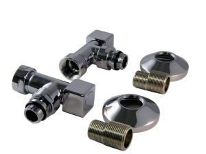 SMT8550SCH0405/2 Кран-Вентиль угловой, ручка квадр., хром, 3/4"х1/2" г/ш, Комплект, 10пар/кор