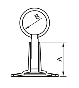 SG 103SCZ6610 Держатель 1" сплав, хромированный  100 шт/кор фото в интернет-магазине SMARTGRP