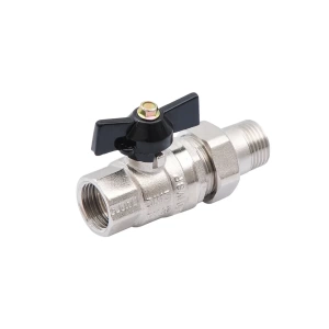 SMART 510N6604  Кран шаровый 1/2" наружняя - внутренняя резьба, со сгоном, бабочка черная, 40 штук в упаковке фото в интернет-магазине SMARTGRP