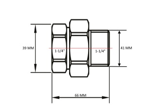SMART 727ORSCН6612/2 Американка прямая г/ш 1-1/4" хромированная 20пар/кор фото в интернет-магазине SMARTGRP