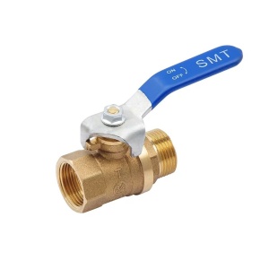 SMART 521H6605B Кран шаровый 3/4" наружняя - внутренняя резьба, синяя ручка, латунь, 100 штук в упаковке