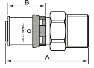 SMART SMT1650NY001604 S 16 x 1/2 M Прямой пресс - наружняя резьба 150 штук в упаковке фото в интернет-магазине SMARTGRP