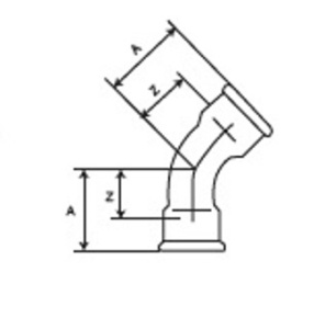 SDH 41 Отвод 45 градусов 3/4" внутренняя резьба, оцинкованный, 80 штук в упаковке фото в интернет-магазине SMARTGRP
