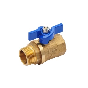 SMART 523H6605BB Кран шаровый 3/4" наружняя - внутренняя резьба, синяя бабочка, латунь, 50 штук в упаковке