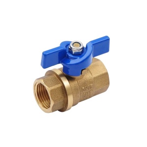 SMART 522H6604BB Кран шаровый 1/2" внутренняя резьба, синяя бабочка, латунь, 150 штук в упаковке