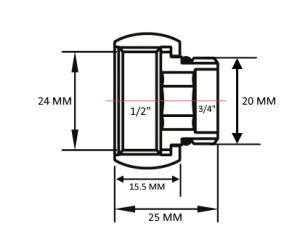 SMART 200SCH0504 Сгон с накидной гайкой г/ш 3/4" х 1/2" 200 шт/кор фото в интернет-магазине SMARTGRP