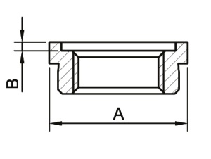 SMT298ST042832H12 Вварная гайка с бортиком 1/2" внутренняя резьба х 28,1 х 32,1 х 2 мм для полотенцесушителей, нержавейка марки AISI 304 600 шт/кор фото в интернет-магазине SMARTGRP