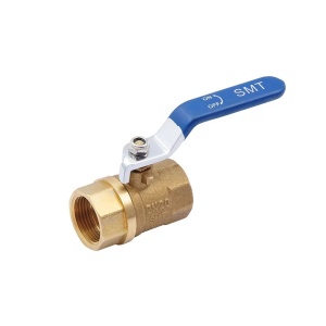 SMART 520H6605B Кран шаровый 3/4" внутренняя резьба, синяя ручка, латунь, 50 штук в упаковке