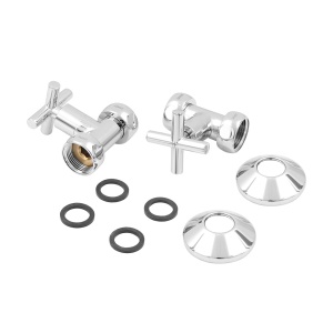 SMT8730SCH1010/2C Кран-Вентиль прямой, ручка крест, хром, 1"х1" г/г, с отражателем, 10 пар/кор