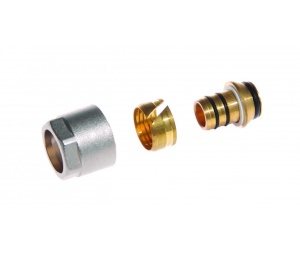 SMT1802N0520 Фитинг коллекторный евроконус для м/п 3/4"х20(2,0)(ник) 200шт/кор