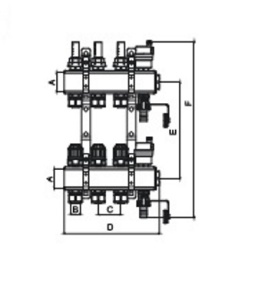 GFA201N0010/12 Коллекторная группа со встроен.расходомерами,в сборе 1"х12 вых. фото в интернет-магазине SMARTGRP