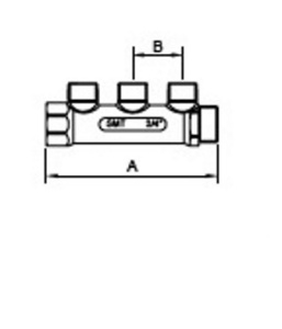 SMART SMT705Н0405 ВР-НР 3/4 x 1/2 x 2 Коллектор, 2 выхода, без цанг, 60 штук в упаковке фото в интернет-магазине SMARTGRP