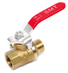 SMART 521H6605R Кран шаровый 3/4" наружняя - внутренняя резьба, красная ручка, латунь, 100 штук в упаковке