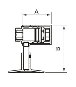 SMT549-1SCH0405 Колпачок квадратный со штуцером 1/2"НР с воздухоотводчиком и 140 держателем, хромированный 20пра/кор фото в интернет-магазине SMARTGRP