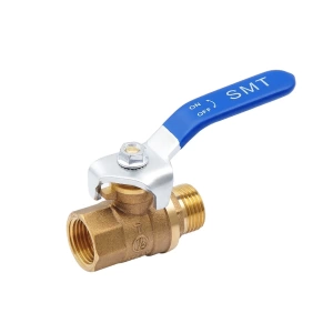 SMART 521H6604B Кран шаровый 1/2" наружняя - внутренняя резьба, синяя ручка, латунь, 150 штук в упаковке фото в интернет-магазине SMARTGRP