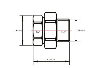 SMART 727ORSCН6604 Американка прямая г/ш 1/2" хромированная 200 шт/кор фото в интернет-магазине SMARTGRP