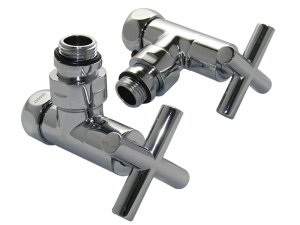 SMT8200-1SCH0405/2 Кран-Вентиль угловой, ручка крест, хром, 3/4"х1/2"г/ш, 10пар/кор