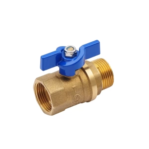 SMART 523H6605BB Кран шаровый 3/4" наружняя - внутренняя резьба, синяя бабочка, латунь, 50 штук в упаковке фото в интернет-магазине SMARTGRP