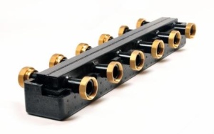 GIDRO FORCE GFMN635.0014 Распределительный коллектор из черной стали, до 5 - ти отопительных контуров, L = 750 мм