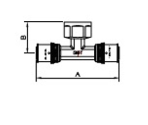 TM 1659G160416 T 16 x 1/2 F x 16 Тройник пресс - внутренняя резьба - пресс 70 штук в упаковке фото в интернет-магазине SMARTGRP
