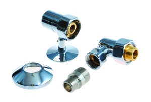 SMT757SCH040504CN Комплект для полотенцесушителей 3/4" внутренняя х 1/2" наружная резьба, с экцентриком и отражателем, 20 комплектов в упаковке