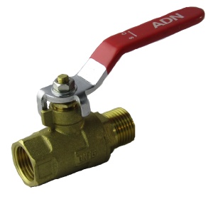 ADN 561H6612R 1-1/4" наружняя - внутренняя резьба, кран шаровый, красная ручка, 24 штуки в упаковке