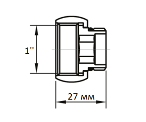 SMART 200SCH1005 Сгон с накидной гайкой, гайка - штуцер 1" х 3/4" 200 шт/кор фото в интернет-магазине SMARTGRP
