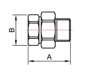 SMART SMT727ORNY6610 Американка прямая 1" внутренняя резьба х 1" наружняя резьба, никель - желтый, 40 штук в упаковке фото в интернет-магазине SMARTGRP