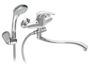 Смеситель для ванны длинный 350 мм с кривым изливом SM83-08 SMART 10 штук в упаковке