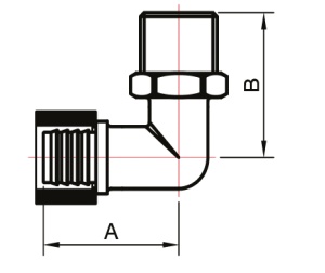 SMART SMT1754H001604 L 16 x 1/2 M Уголок пресс - наружняя резьба 80 штук в упаковке фото в интернет-магазине SMARTGRP