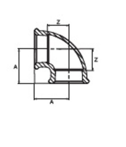 SDH 90 Угол 90 градусов 1/2" внутренняя резьба, оцинкованный, 200 штук в упаковке фото в интернет-магазине SMARTGRP