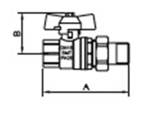 SMART 510N6604 Кран шаровый 1/2" наружняя - внутренняя резьба, со сгоном, бабочка черная, 70 штук в упаковке фото в интернет-магазине SMARTGRP