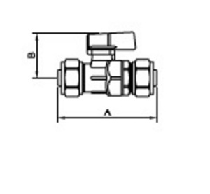 SMART SMT2019N1616 16 x 16 кран шаровый, для металлопластиковой трубы, бабочка 50 штук в упаковке фото в интернет-магазине SMARTGRP