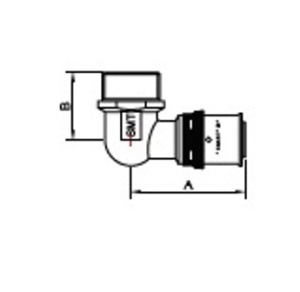 TM 1654G002605 L 26 x 3/4 M Уголок пресс - наружняя резьба 60 штук в упаковке фото в интернет-магазине SMARTGRP