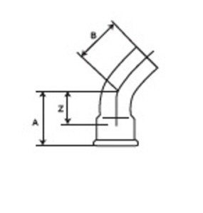 SDH 40 Отвод 45 градусов 1" внутренняя резьба х 1" наружняя резьба, оцинкованный, 50 штук в упаковке фото в интернет-магазине SMARTGRP