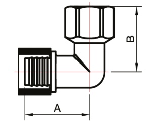 SMART SMT1755H002506 L 25 x 1 F Уголок пресс - внутренняя резьба 40 штук в упаковке фото в интернет-магазине SMARTGRP