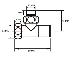 SG02CH0405/2 Кран-Вентиль угловой, ручка колп., хром, 3/4"х1/2" г/ш, 10 пар/кор фото в интернет-магазине SMARTGRP