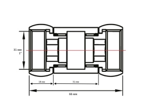 SMT730SCH1010 Соед.прям. г/г 1"х1" для п/с 40пар/уп фото в интернет-магазине SMARTGRP