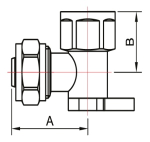 ТЕАМ 1606N001604 W 16 x 1/2" Соединение угловое установочное, цанга - внутренняя резьба, 100 штук в упаковке фото в интернет-магазине SMARTGRP
