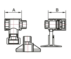 SG 549/2SCH040504CN Комплект квадратный для п/с 3/4"ВРх1/2"НР с эксцентр., отраж.10 комп/уп фото в интернет-магазине SMARTGRP
