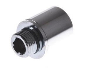 SMT715-1SCH0405 Колпачок с бортком на штуцере 1/2"НР и воздухоотводчиком, хром 40пар/кор