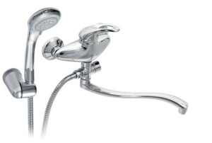 Смеситель для ванны длинный 350 мм с кривым изливом SM354-08 SMART 10 штук в упаковке