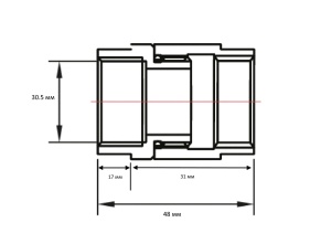 SMT733SCH1010 Муфта стяжная г/г 1"х1" для п/с 40пар/уп фото в интернет-магазине SMARTGRP