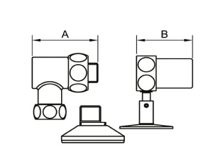 SMT767SCH040504CN Комплект для полотенцесушителей 3/4" внутренняя х 1/2" наружная резьба, с экцентриклм и отражателем, 20 комплектов в упаковке фото в интернет-магазине SMARTGRP