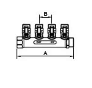 SMT1812Н050404RBL ВР-НР 3/4x1/2x4 (коллектор с шар.кр., 4вых., без цанг) 15шт/кор фото в интернет-магазине SMARTGRP