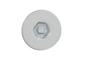 SMT108CH0004D32 W Заглушка с воздухоотводчиком, 1/2"НР D=32 mm белая  (RAL 9016) 200 шт/кор