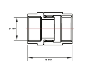 SMART 733SCH0505 Муфта стяжная, г/г 3/4" х 3/4" хромированная 20 пар/кор фото в интернет-магазине SMARTGRP