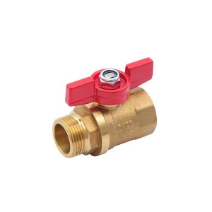 SMART 503H6605RB Кран шаровый 3/4" наружняя - внутренняя резьба, красная бабочка, латунь, 100 штук в упаковке