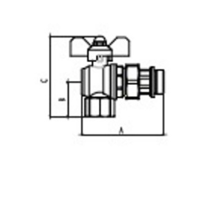 GIDRO FORCE GFL503N0010 Кран шаровый угловой 1" внутренняя - наружняя резьба, с полусгоном и прокладкой, пара красная и синяя бабочка, никель, 10 пар в упаковке фото в интернет-магазине SMARTGRP