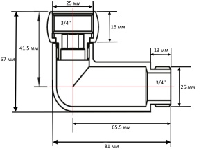 SMART 741SCH0505(S2) Уголок разъемный гайка - штуцер 3/4" х 3/4" для полотенцесушителей 20 пар/кор фото в интернет-магазине SMARTGRP